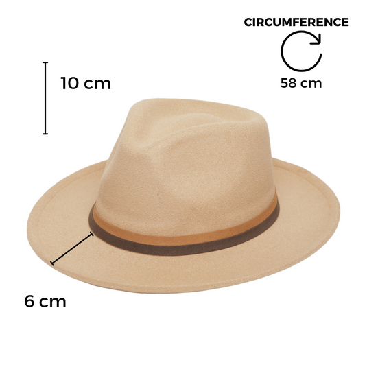 Chokore Fedora Hat with Dual Tone Band (Camel)