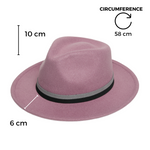 Chokore Chokore Pinched Cowboy Hat with PU Leather Belt (Off White) Chokore Fedora Hat with Dual Tone Band (Mauve)