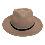 Chokore Chokore Pinched Cowboy Hat with PU Leather Belt (Off White) Chokore Fedora Hat with Dual Tone Band (Tan Brown)