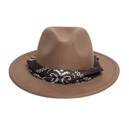 Chokore Boho Chic Fedora Hat (Khaki)