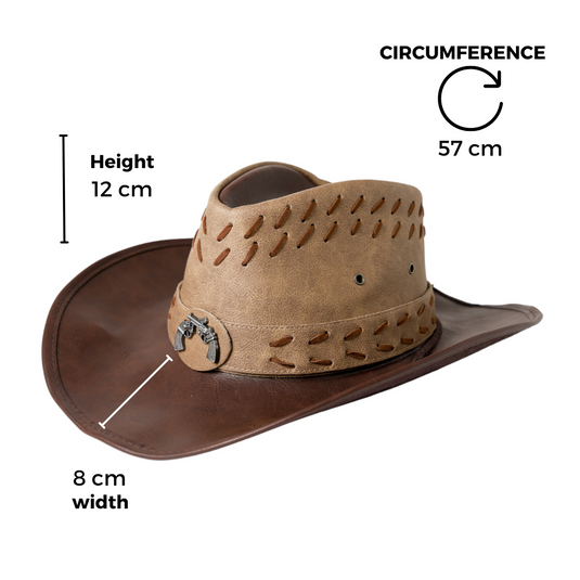 Chokore Dual Colour Classic Cowboy Hat (Brown)