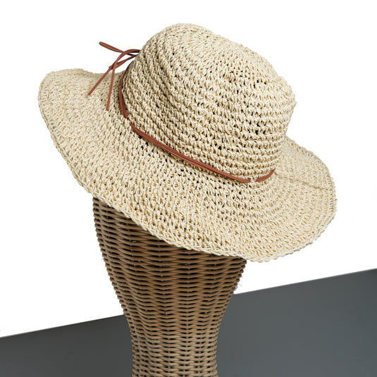 Chokore Woven Floppy Straw Sun Hat (Beige)