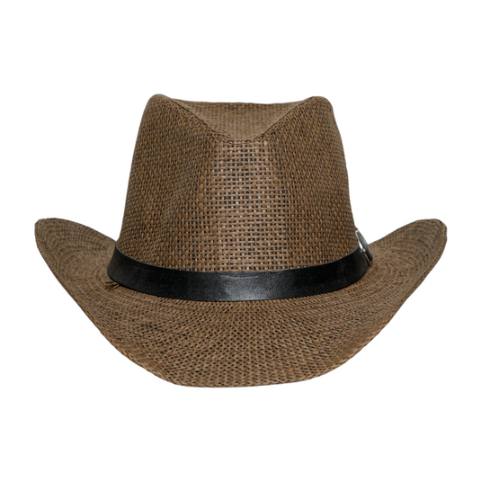 Chokore Sunshade Straw Fedora Hat (Brown)