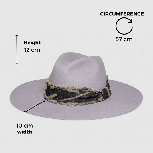 Chokore Boho Chic Fedora Hat (Grey)