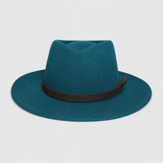 Chokore Vintage Emerald Fedora Hat (Celestial Blue)