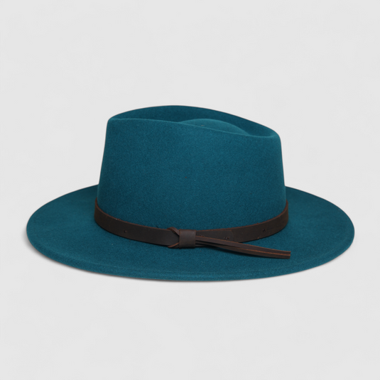 Chokore Vintage Emerald Fedora Hat (Celestial Blue)