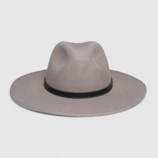Chokore Heritage Pinched Fedora Hat (Stone Grey)
