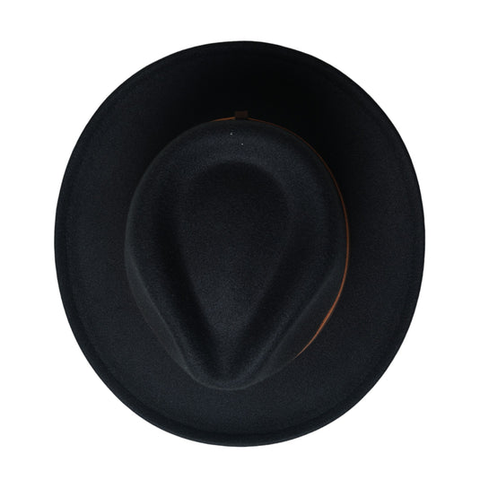 Chokore Fedora Hat with Dual Tone Band (Black)