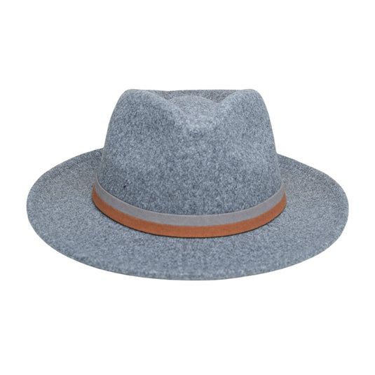 Chokore Fedora Hat with Dual Colour Band (Light Grey)