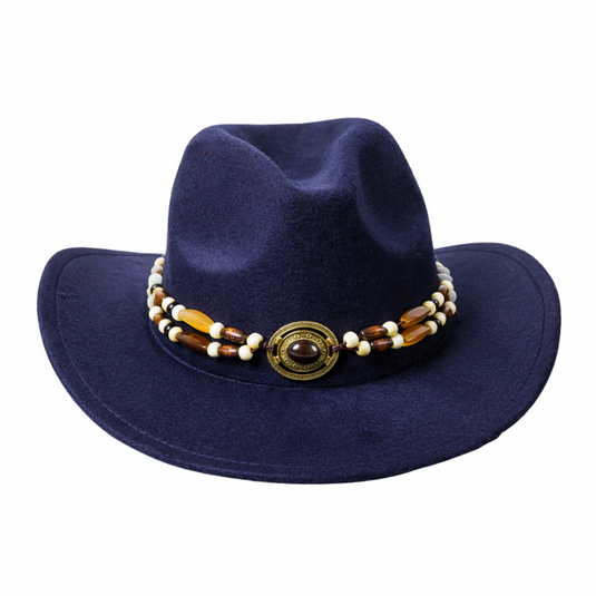 Chokore Cowboy Hat with Belt (Navy)