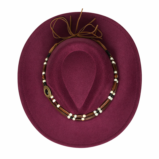 Chokore American Cowhead Classic Cowboy Hat (Burgundy)