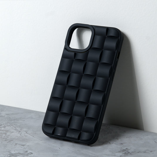 Chokore Plaid Grip Cover (Black) for iPhone