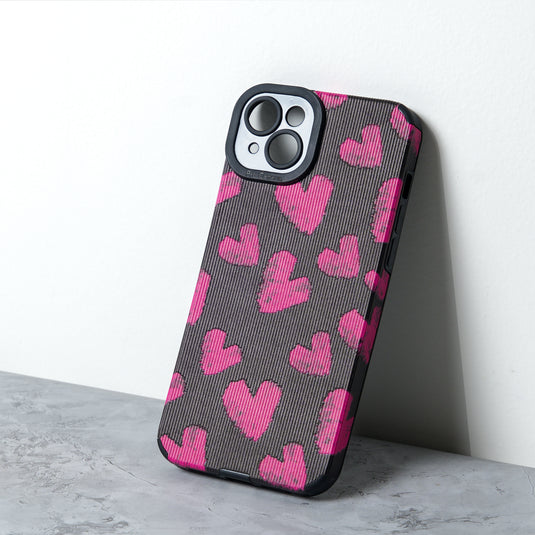Chokore Heart Stamp Cover (Black) for iPhone