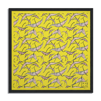 Chokore Chokore Birds Of A Feather - Pocket Square & Dark Grey color silk tie for men