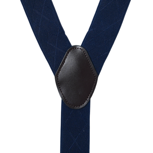 Chokore Y-shaped Suspenders, 6 Clips (Navy Blue)