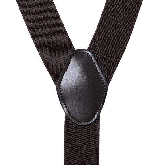 Chokore Y-shaped Suspenders, 6 Clips (Brown)