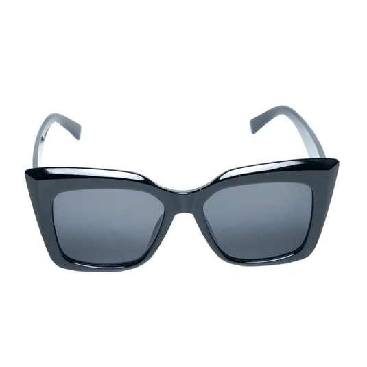Chokore Oversized Cat-eye Sunglasses (Black)