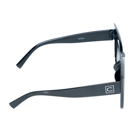 Chokore Oversized Cat-eye Sunglasses (Black)