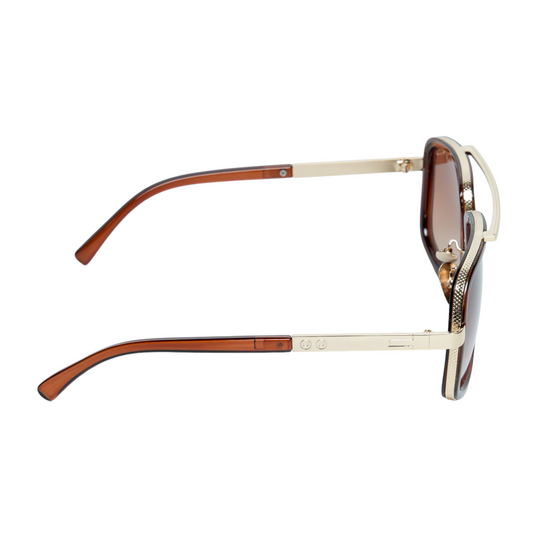 Chokore Chokore Vintage Metal Frame Aviator Sunglasses ( Brown)