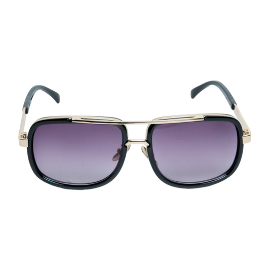 Chokore Vintage Metal Frame Aviator Sunglasses ( Dark Blue & Gold )