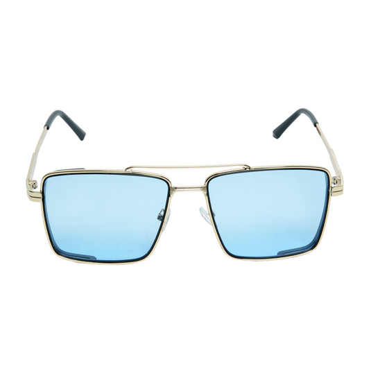 Chokore Double Bridge Aviator Sunglasses (Blue & Black Gold)