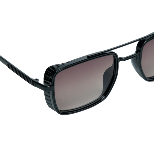 Chokore Double Bridge Sunglasses with UV 400 Protection (Black & Brown)