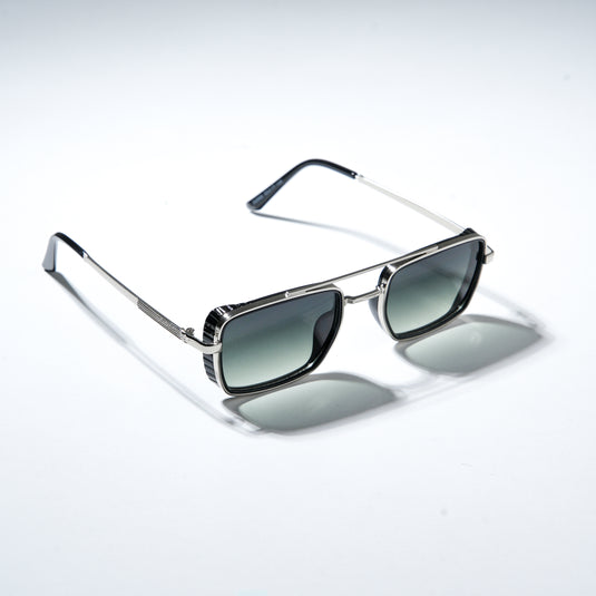 Chokore Chokore Double Bridge Sunglasses with UV 400 Protection (Green & Silver)