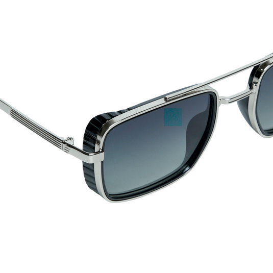 Chokore Chokore Double Bridge Sunglasses with UV 400 Protection (Green & Silver)