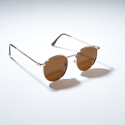 Chokore Vinatge Round Sunglasses (Brown)