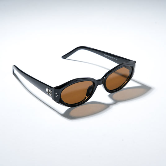 Chokore Vintage Round Sunglasses (Brown & Black)