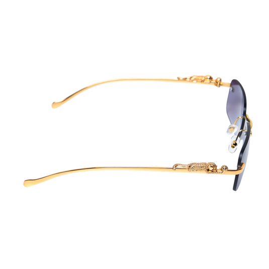 Chokore Rectangular Leopard Sunglasses (Black)