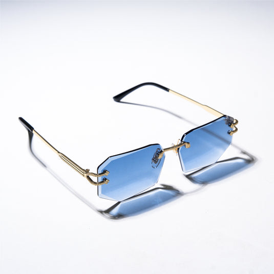 Chokore UV Edge Pro Rimless Sunglasses (Blue)