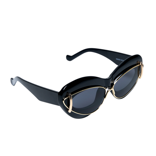 Chokore Urban Flare Cat - Eye Sunglasses (Black)