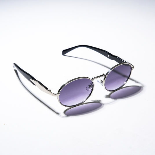 Chokore Pure Shield Round Frame Sunglasses (Blue)