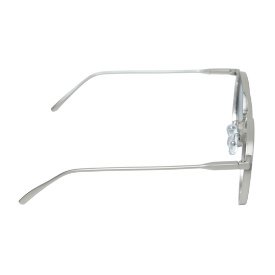 Chokore Aviator Round-Frame Metal Sunglasses (Silver and Green)