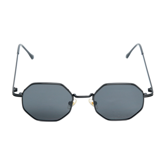 Chokore Octagon-shaped Metal Sunglasses (Black)