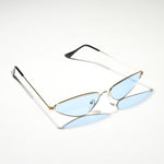 Chokore Chokore Retro Cat-Eye Sunglasses with UV 400 Protection (Red) Chokore Triangular Cat-eye Metal Sunglasses (Blue & Gold)
