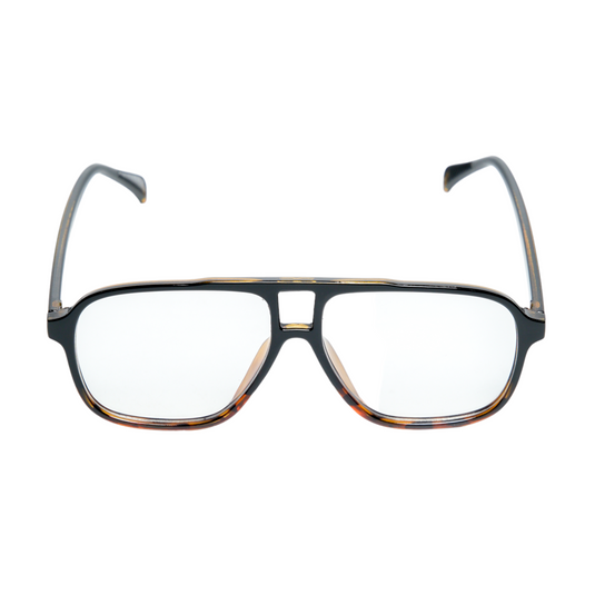 Chokore Square Clear Glasses (Black & Brown)