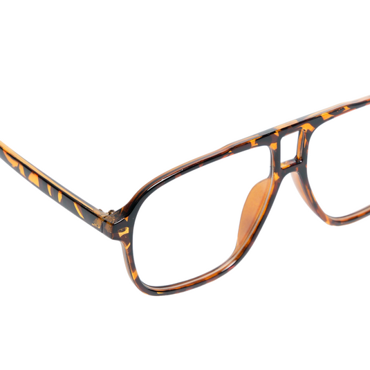 Chokore Square Clear Glasses (Leopard)