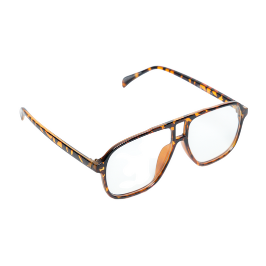 Chokore Square Clear Glasses (Leopard)