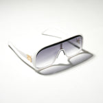 Chokore  Chokore Oversized Single Lens Sunglasses (White)