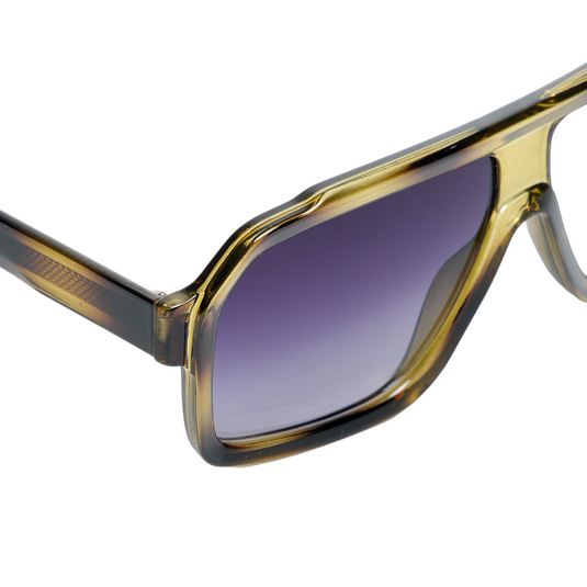 Chokore Oversized Square Sunglasses with UV400 Protection (Green & Black)