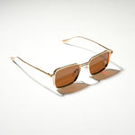 Chokore  Chokore Double Beam Designer Metal Sunglasses (Brown)
