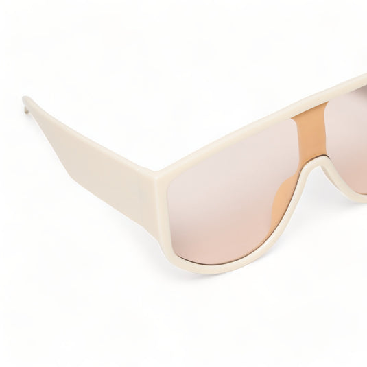 Chokore Retro Oversized UV-400 Protected Sunglasses (White)