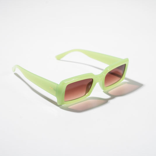 Chokore Rectangular Sunglasses with UV 400 Protection (Green)