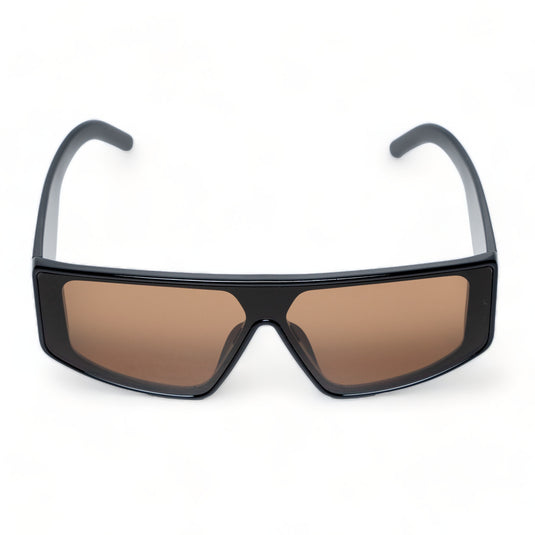 Chokore Oversized Rectangular Sunglasses (Black)