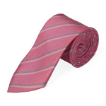 Chokore Gulmarg - Pocket Square Chokore Pink Striped Silk Necktie - Plaids Range
