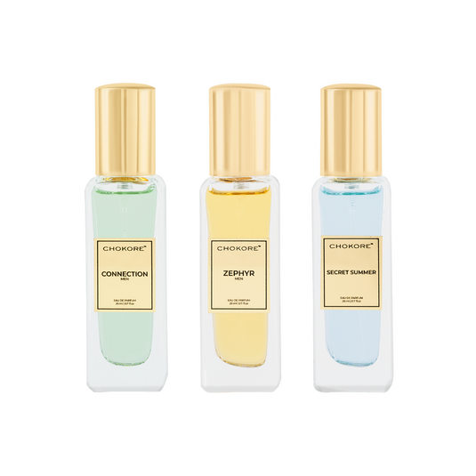 Connection · Zephyr · Secret Summer | 3 x 15ml / 20ml Perfume Combo For Men | (Morning / All Day)