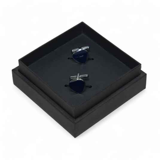 Chokore Circular Triangle Cufflinks (Blue)