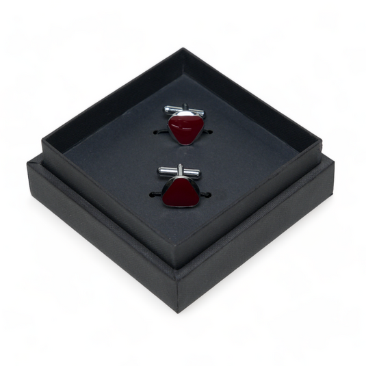 Chokore Circular Triangle Cufflinks (Burgundy)
